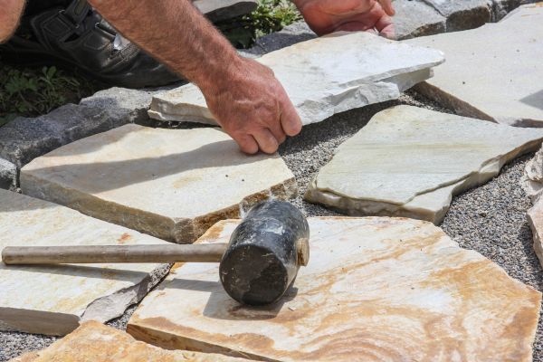 Stone Sidewalk Installation in Olathe